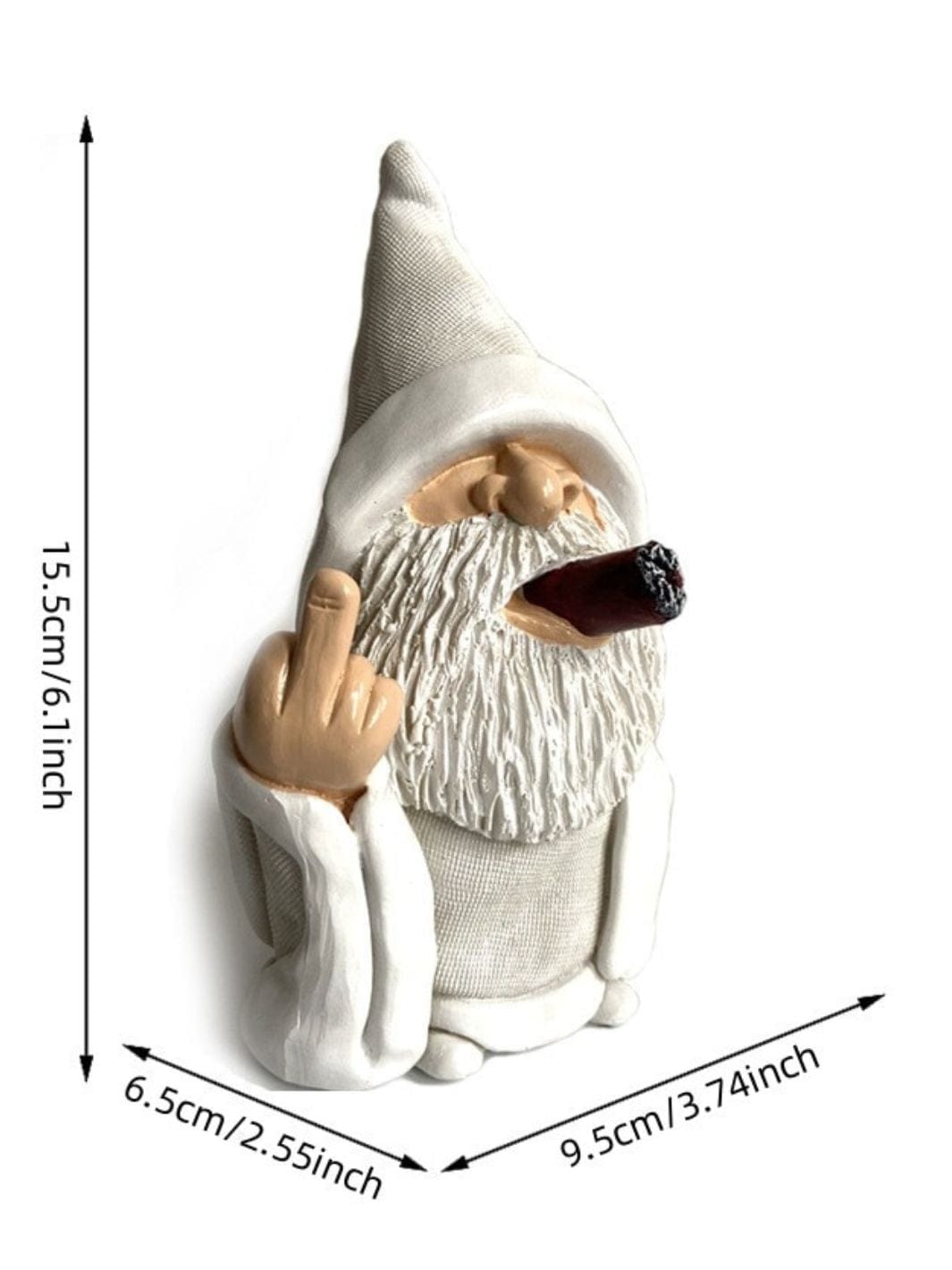 Nain De Jardin | Doigt D'honneur Fumeur de Cigare