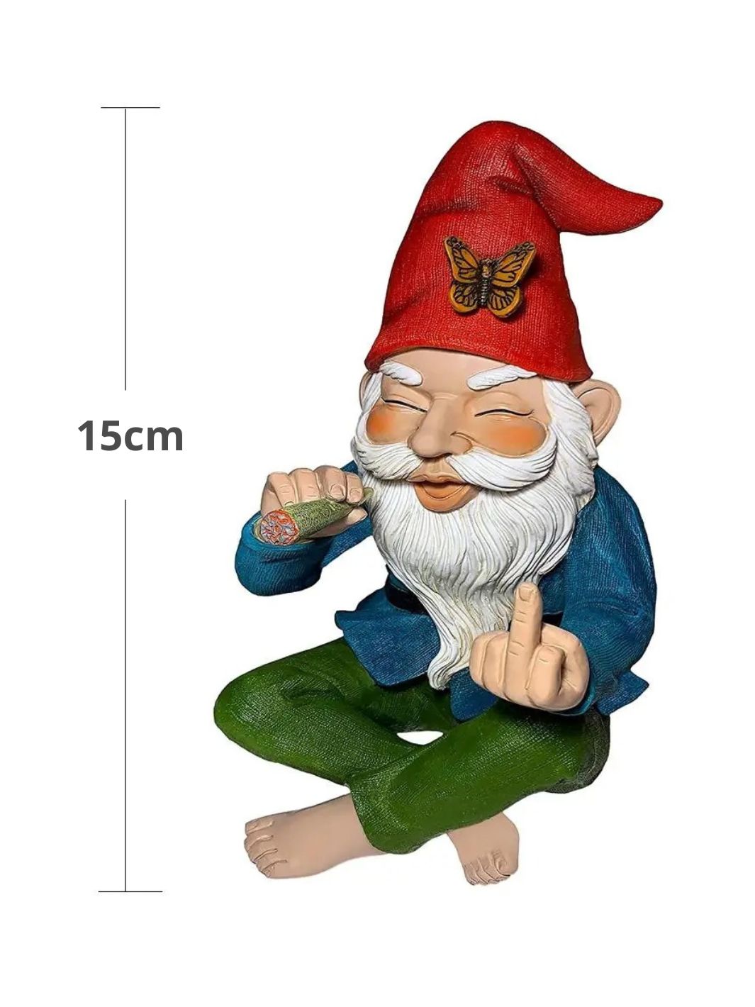 Nain De Jardin | Doigt D'honneur qui Fume un Joint