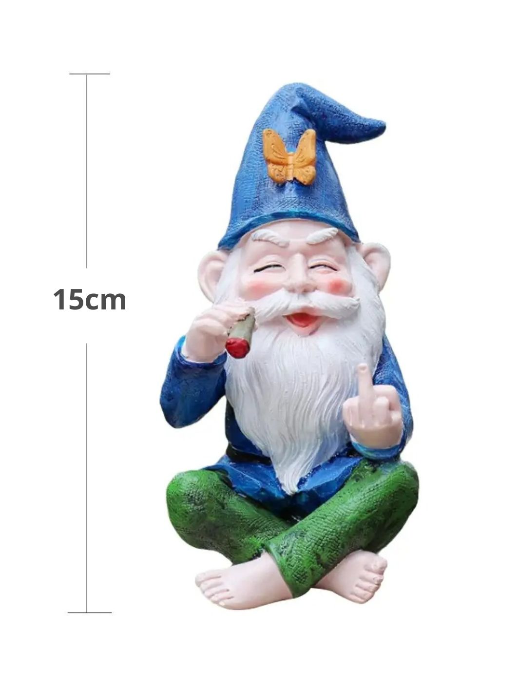 Nain De Jardin | Doigt D'honneur qui Fume un Joint