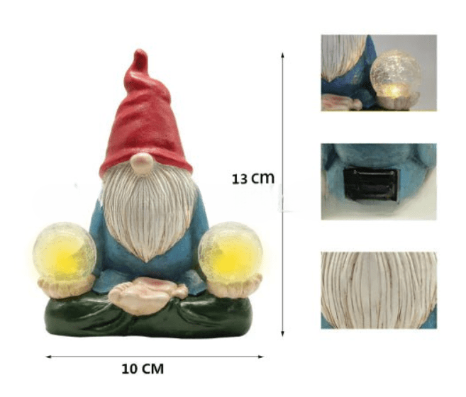 Resin Gnome Statue With Solar Lamp Dwarfs Figurine Ornaments Corrosion Resistant Craft Elf Decor Garden Decoration Outdoor