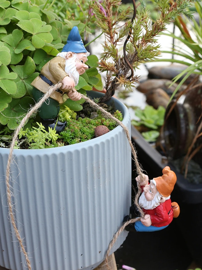 Lot nains de jardin colores pot de fleur