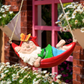 Creative Cute Swing Gnome Garden Decor Statue Resin Dwarfs Hang On Tree Decorative Pendant Indoor Outdoor Decor Ornament