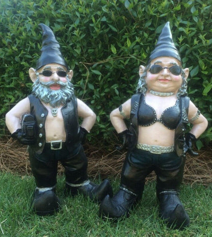 Le couple Nain de Jardin || Biker