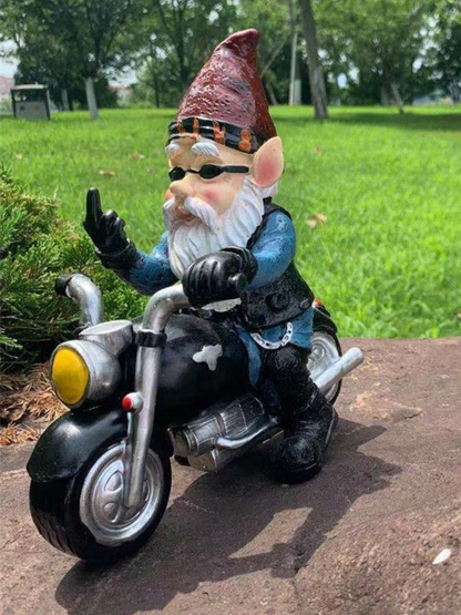 Nain De Jardin | Doigt D'honneur A Moto