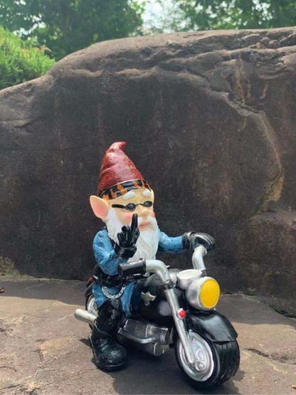 Nain De Jardin | Doigt D'honneur A Moto