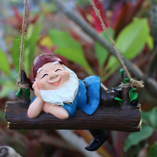 nain de jardin heureux 