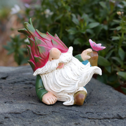 nain de jardin pitaya miniature en résine