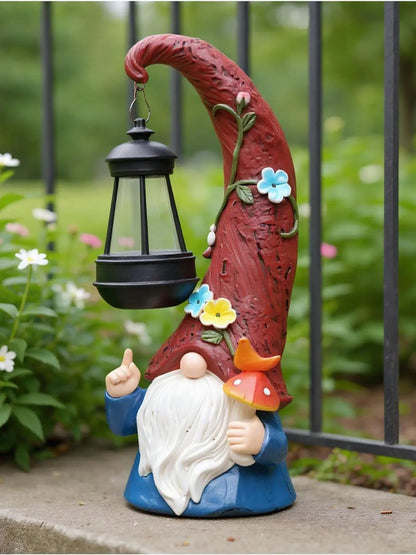 nain de jardin solaire lanterne lumineux