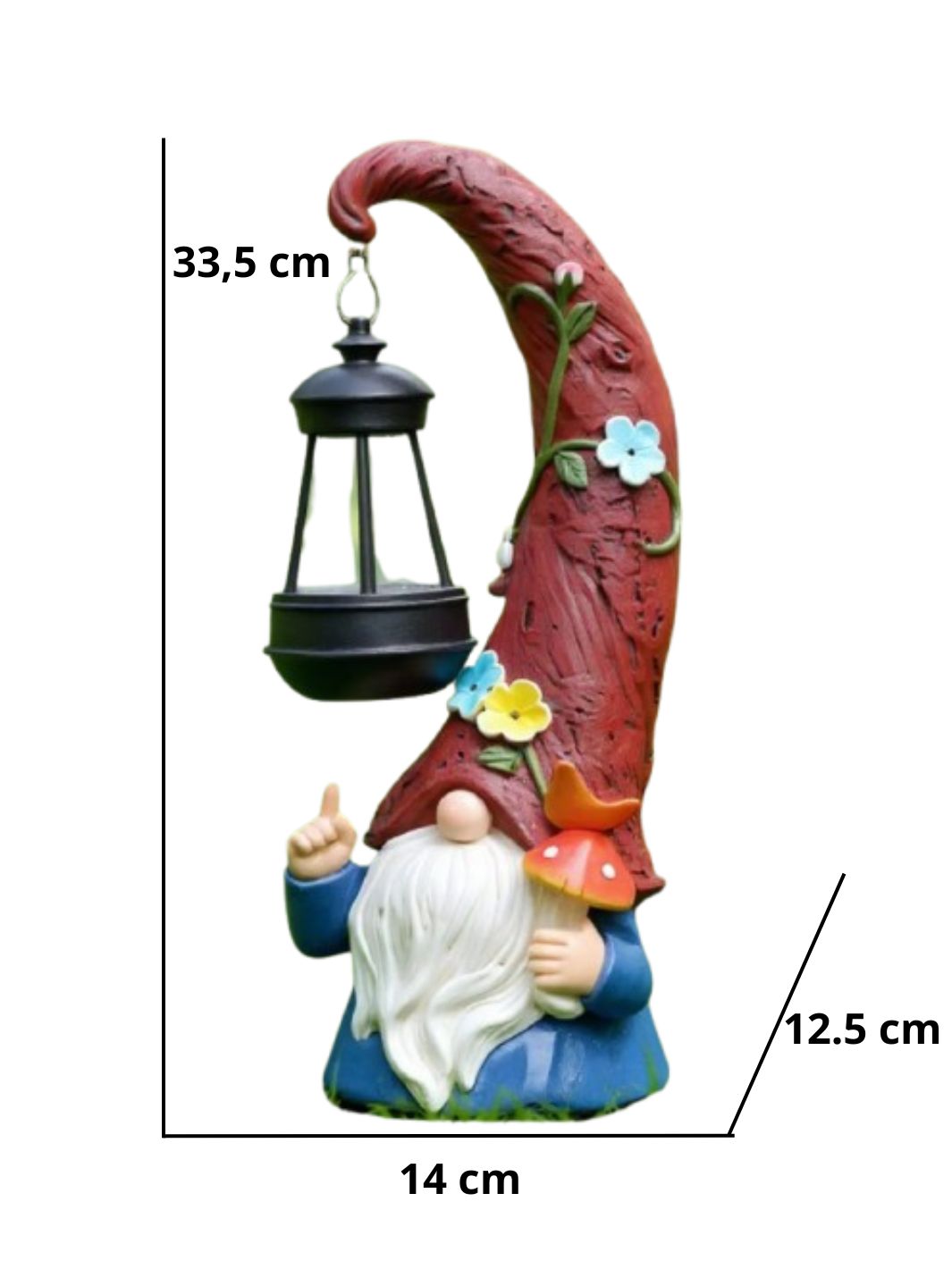 nain de jardin solaire lanterne lumineux 1