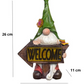 Outdoor Garden Dwarf Statue-resin Dwarf Statue Carrying Magic Ball Solar Led Light Welcome Sign Gnome Yard Lawn Large Figurine
