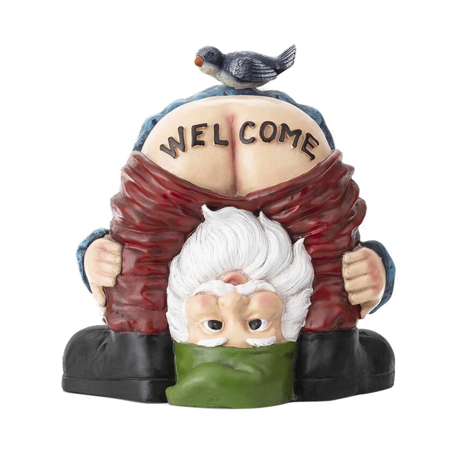 Rose / China Fuuny Welcome Gnome With Bird Statue Decorative Funny Waterproof Resin Garden Gnome Statue For Outdoor Indoor Lawn Patio Yard